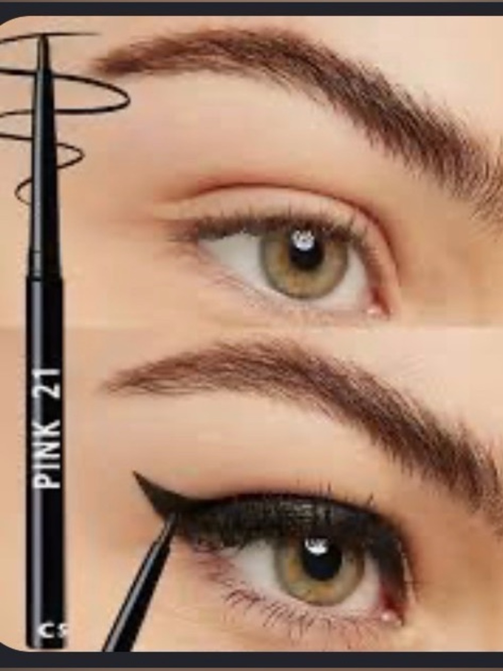 PINK 21 Black Eyeliner Pencil Set of TWO NEW